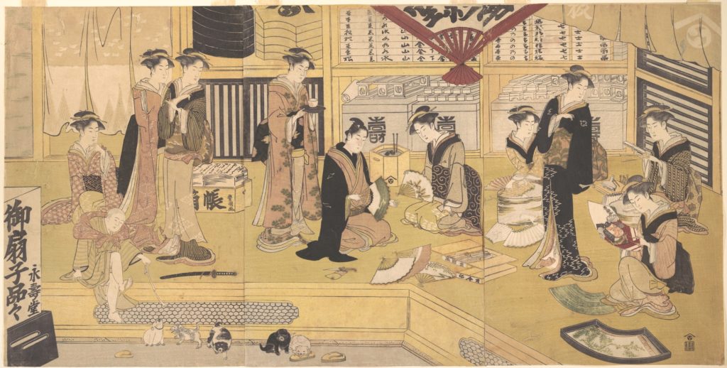 歌川豊国「御影堂扇屋図」（メトロポリタン美術館）の画像